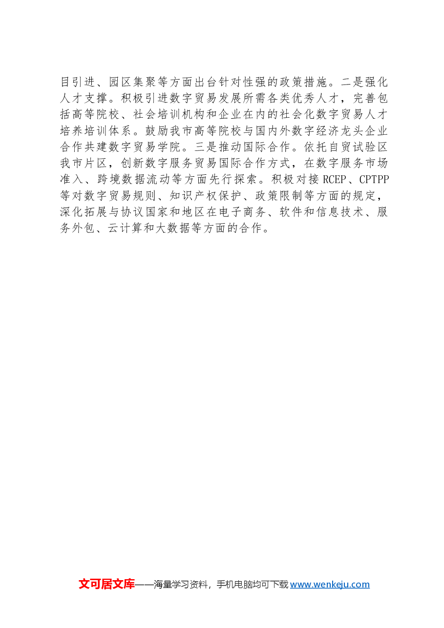 在经济工作会议上的交流发言:发挥数字贸易优势,推动高水平对外开放.docx,第4页预览