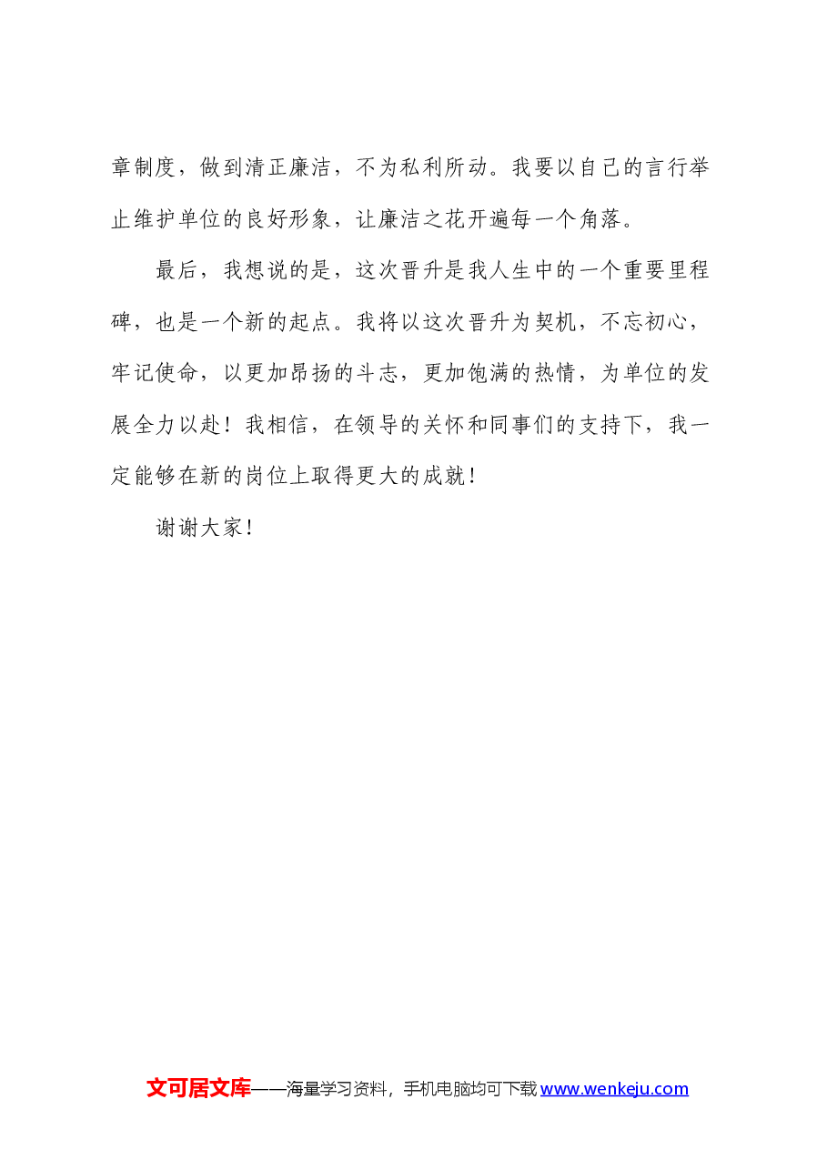 个人职务晋升表态发言.docx,第3页预览