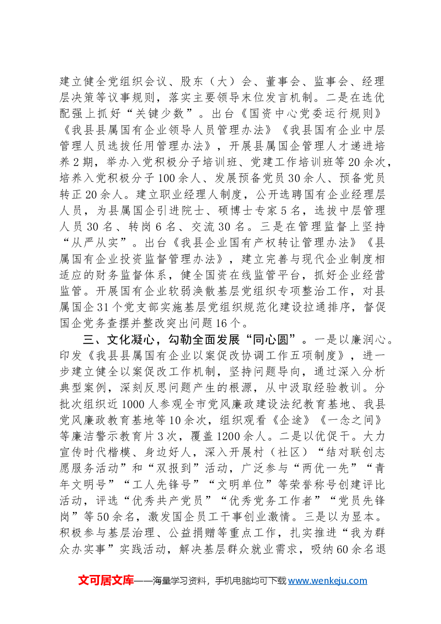 在全市经济工作会议上的交流发言:做强党建引领引擎,为县域经济高质量发展注入新活力.docx,第2页预览
