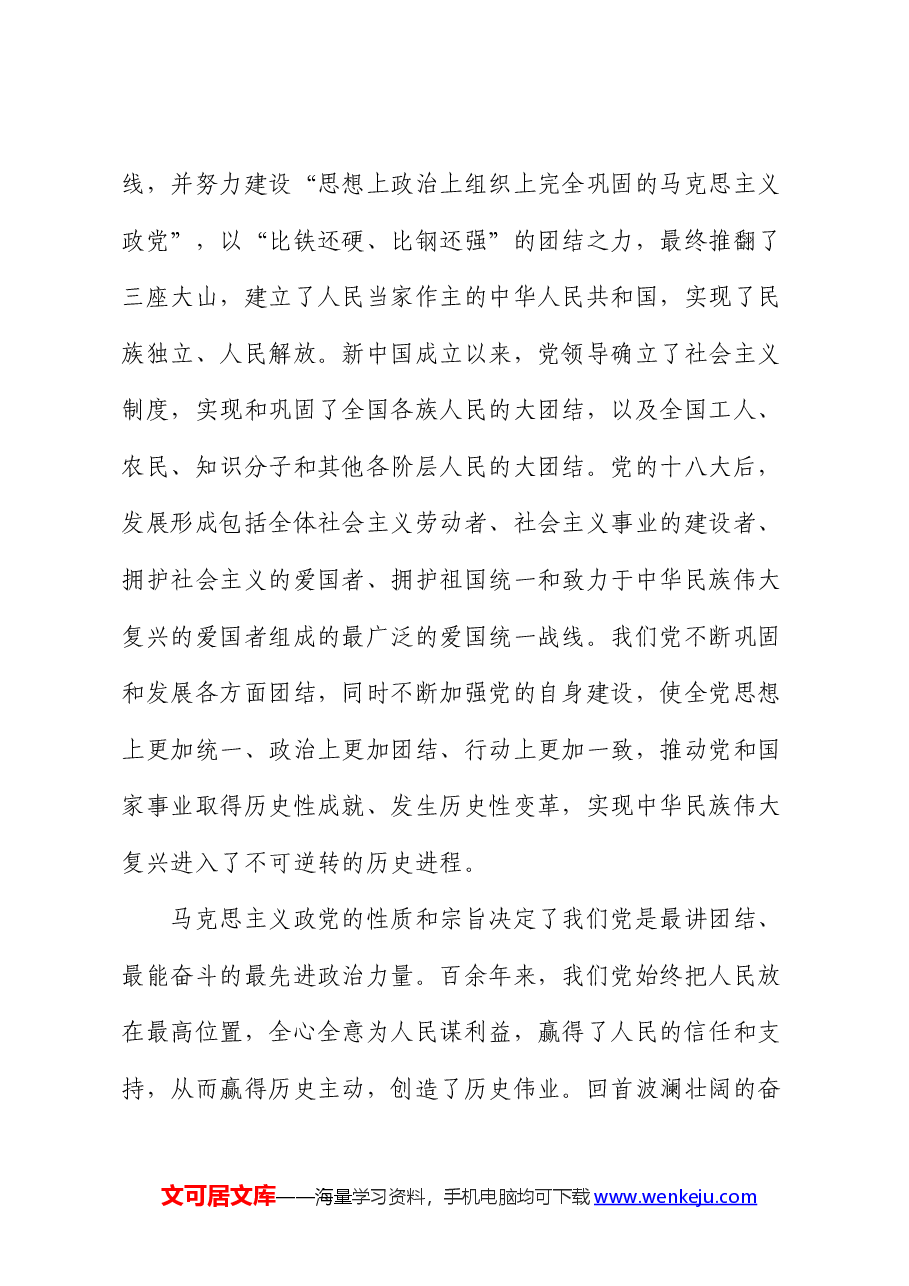 党课:把握团结奋斗时代要求 努力创造新的历史伟业.docx,第4页预览