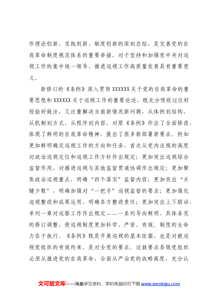 在巡察办理论学习中心组集体学习巡视条例研讨会上的交流发言.docx,第3页预览