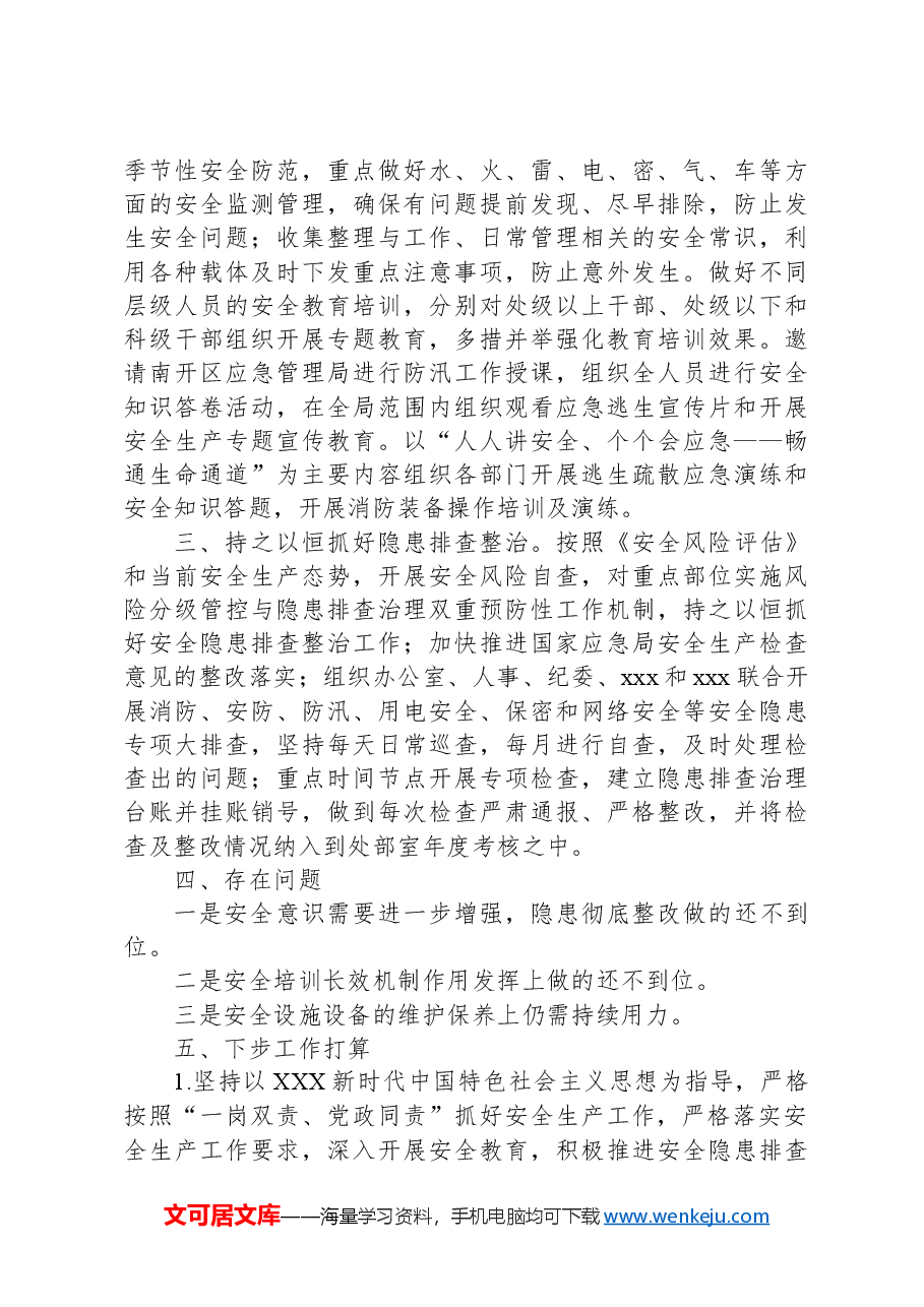 XX局2024年上半年安全生产工作总结.docx，第2页预览