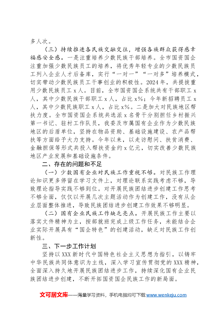2024年上半年民族团结工作总结.docx,第2页预览