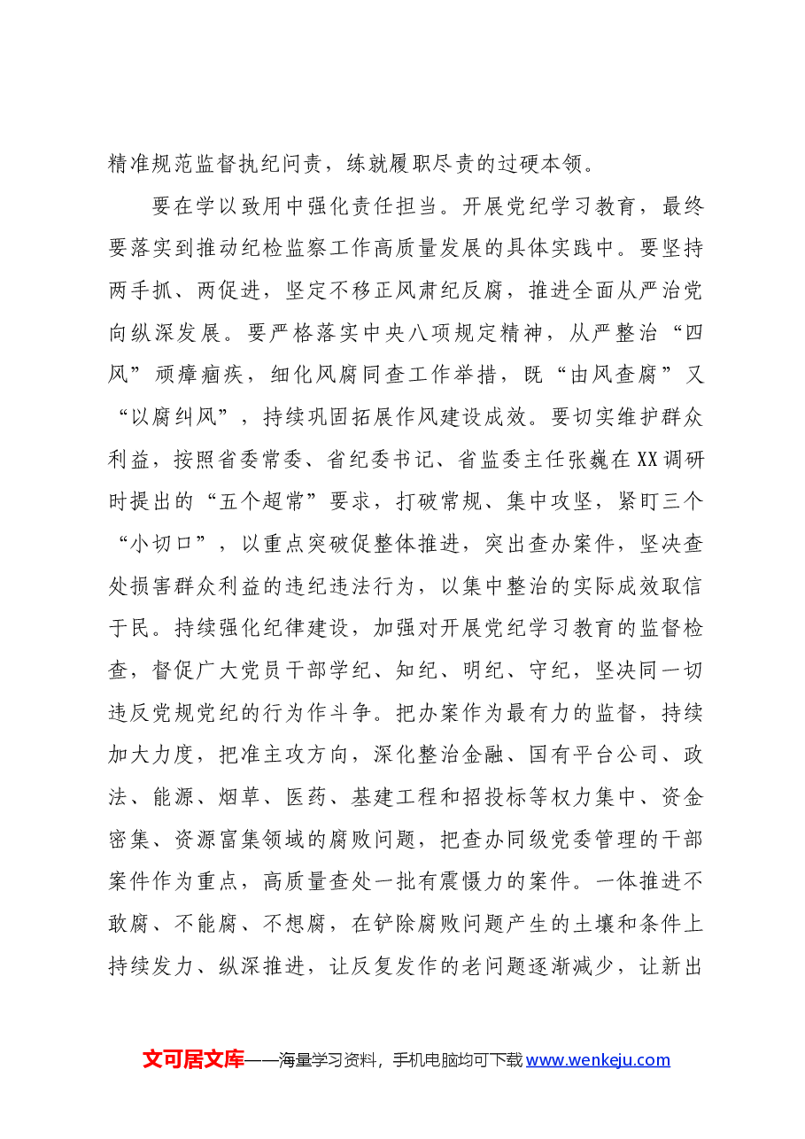 纪委书记在2024年市纪委机关党支部“学党纪庆七一”主题党日活动上的讲话.docx,第4页预览
