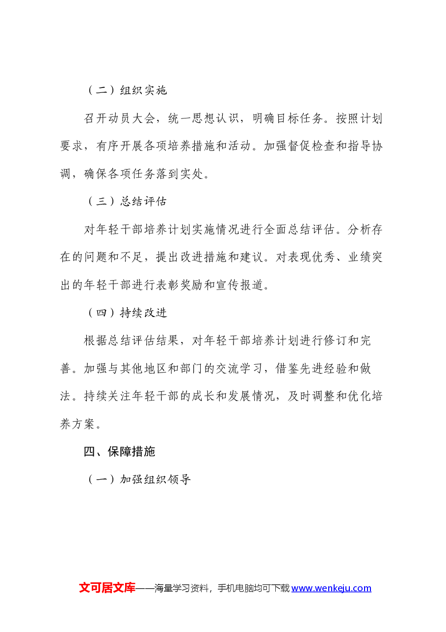 市年轻干部培养计划的实施方案.docx,第4页预览