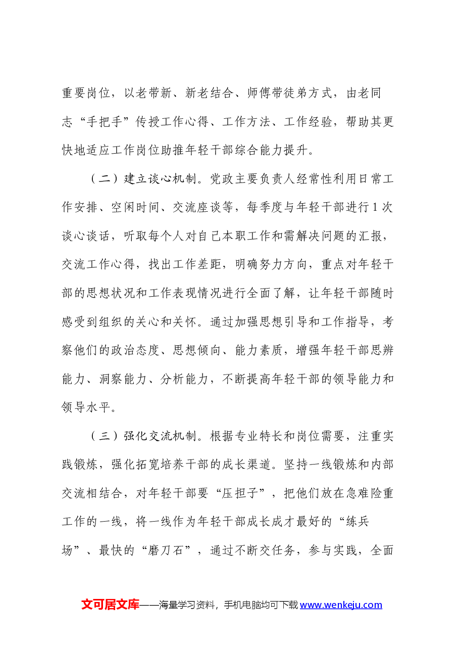 年轻干部培养计划的实施方案.docx,第3页预览