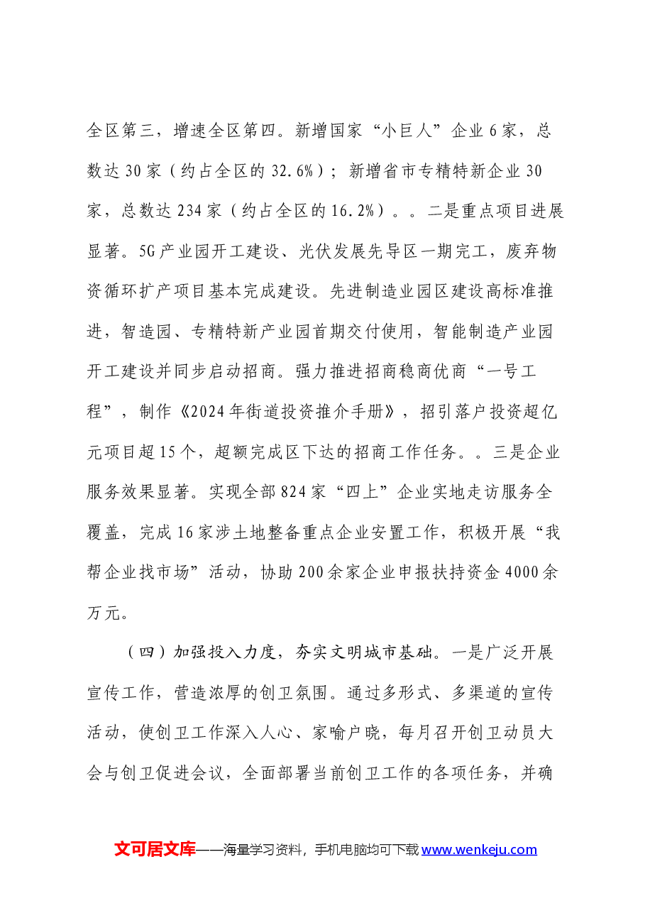乡镇2024年上半年工作总结和下半年工作计划.docx，第3页预览