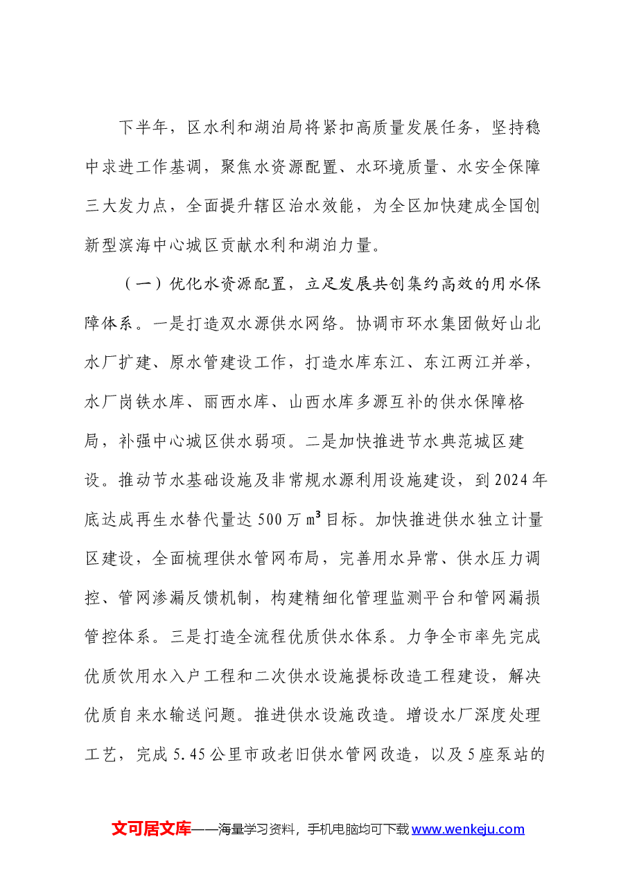 水利和湖泊局2024年上半年工作总结.docx，第3页预览