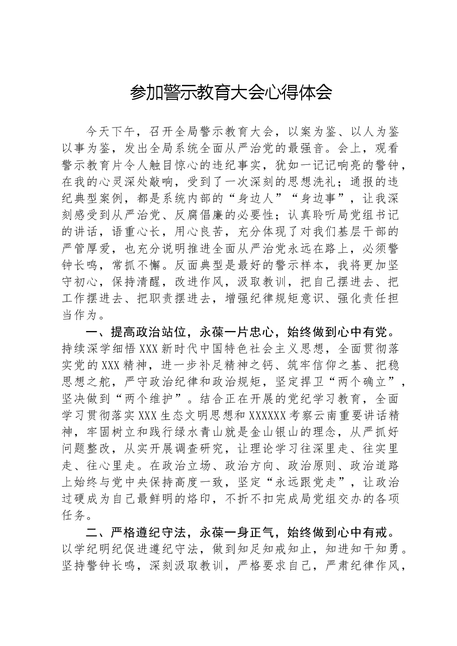 参加警示教育大会心得体会.docx,第1页预览