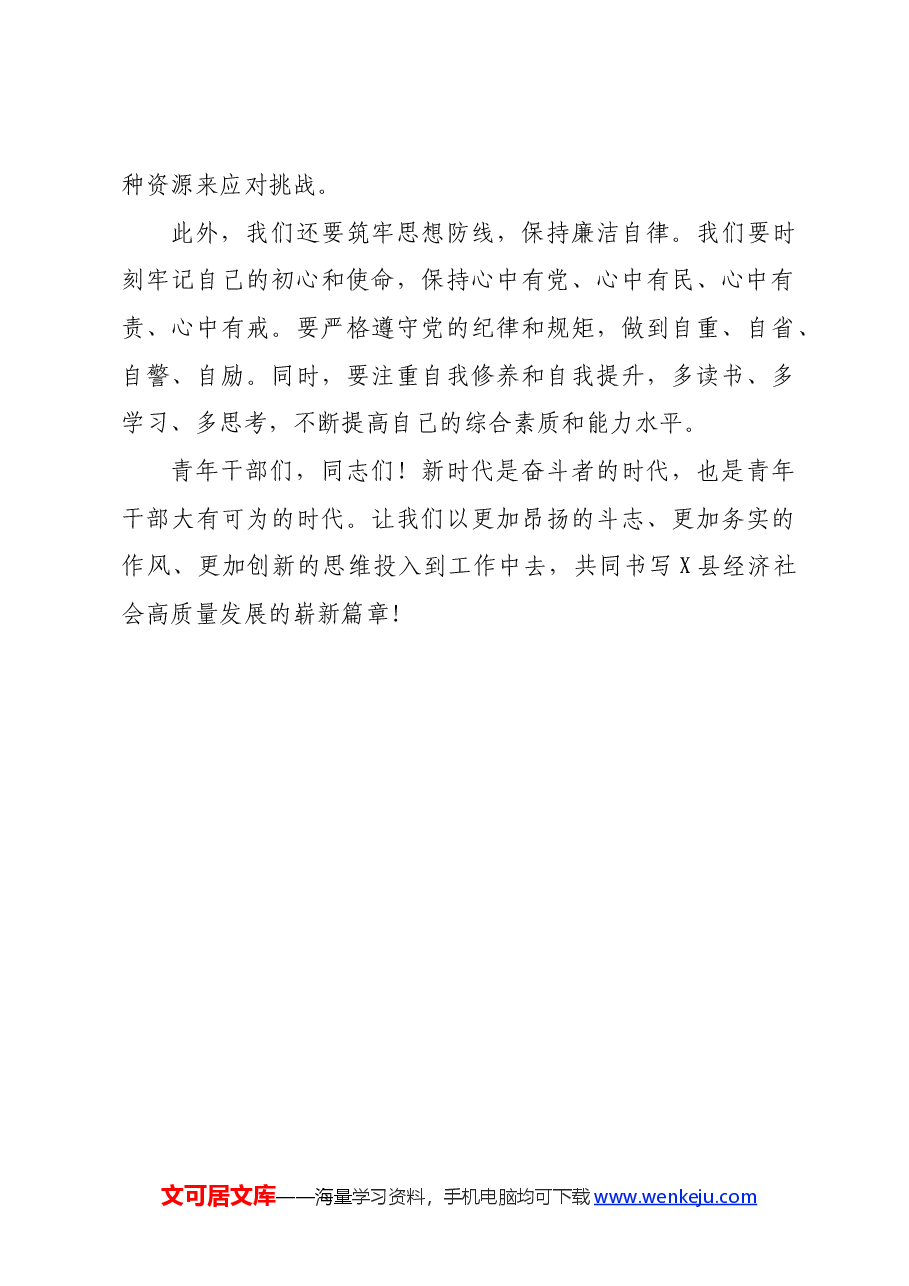 在县青年干部座谈会上的讲话.docx,第4页预览