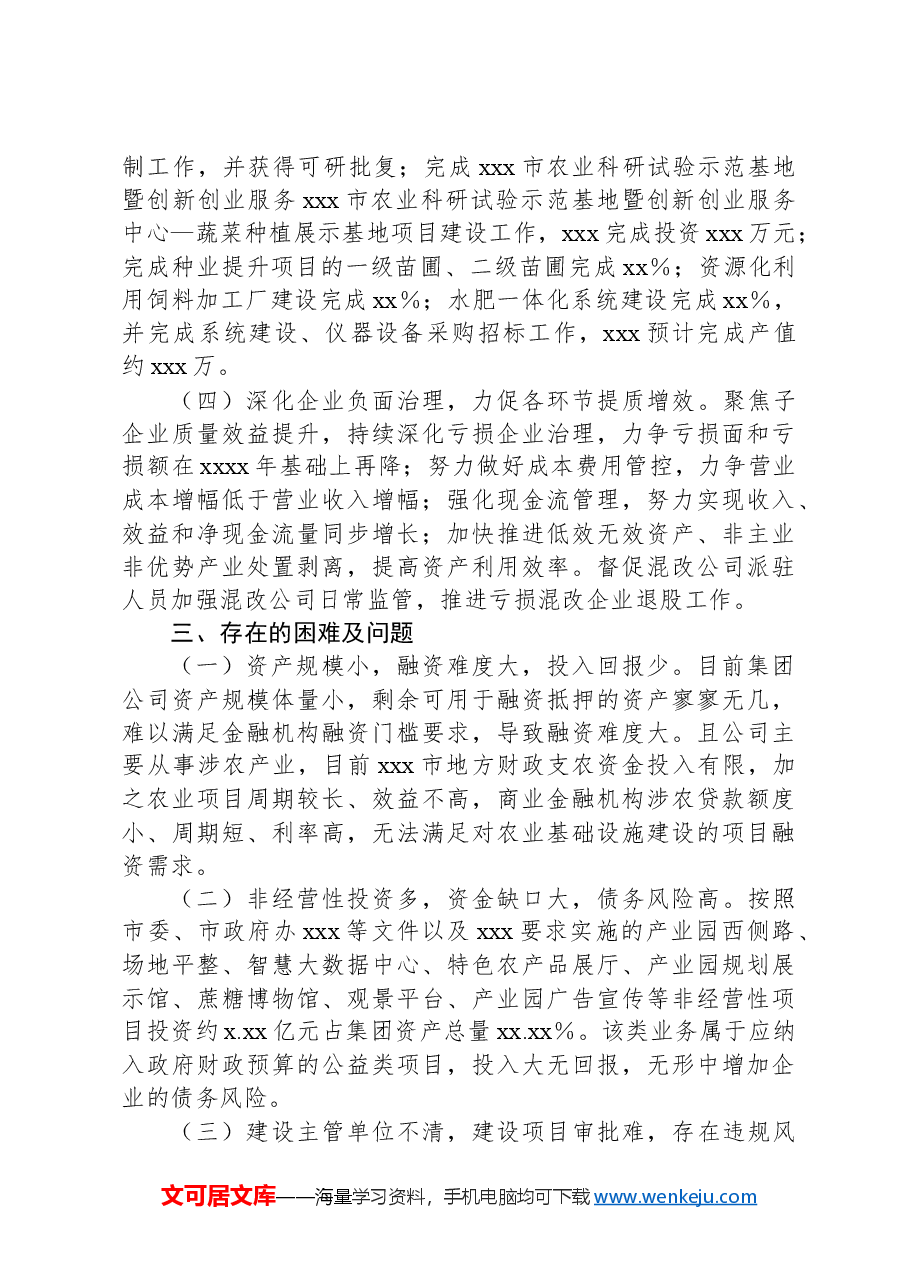集团公司2024年上半年经济工作情况总结.docx,第3页预览