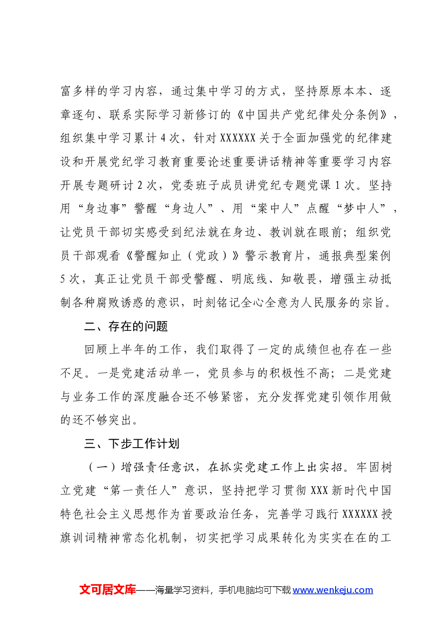 国企党委2024年半年党建工作总结.docx,第4页预览