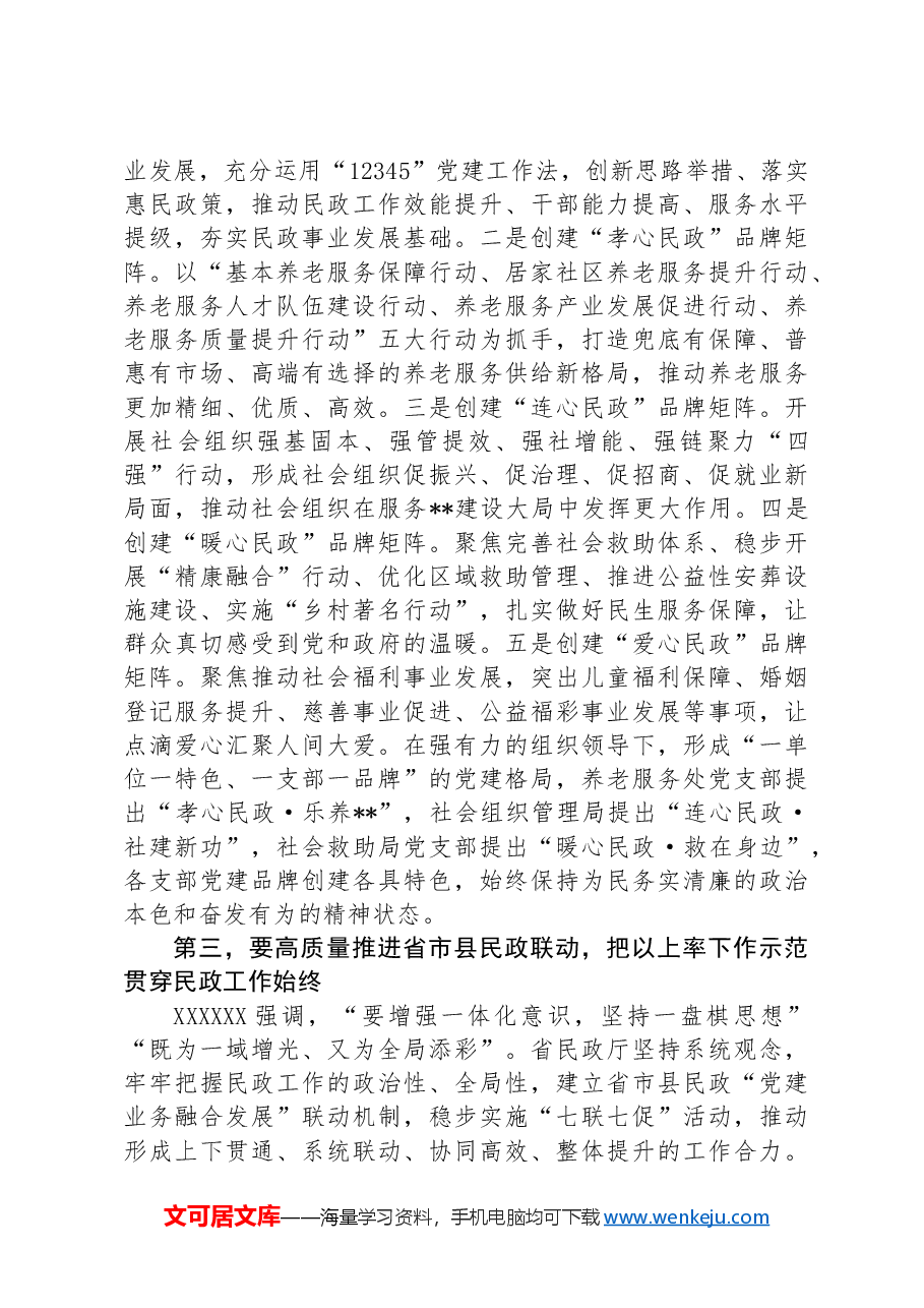 党课:强化党建引领+奋力推进民政事业高质量发展.docx,第3页预览