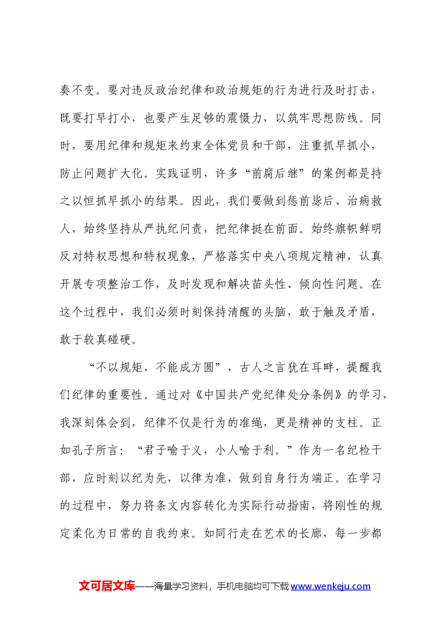 纪检干部《纪律处分条例》学习心得体会发言.docx,第3页预览