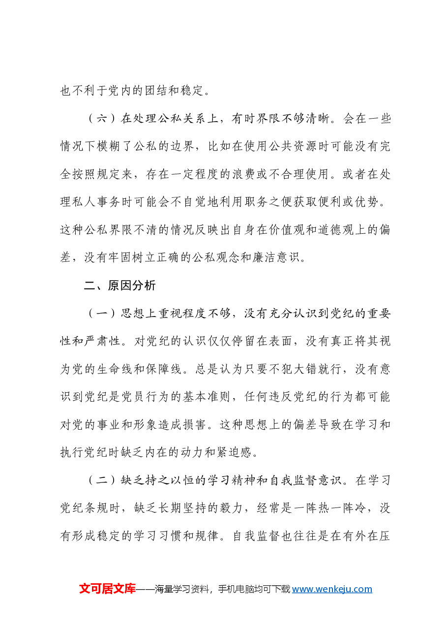 党纪对照检查剖析.docx,第4页预览