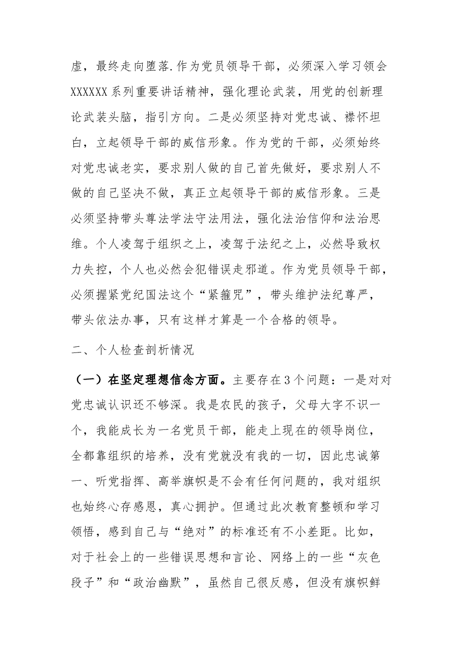 2023年专题民主生活会对照检查材料.docx,第2页预览