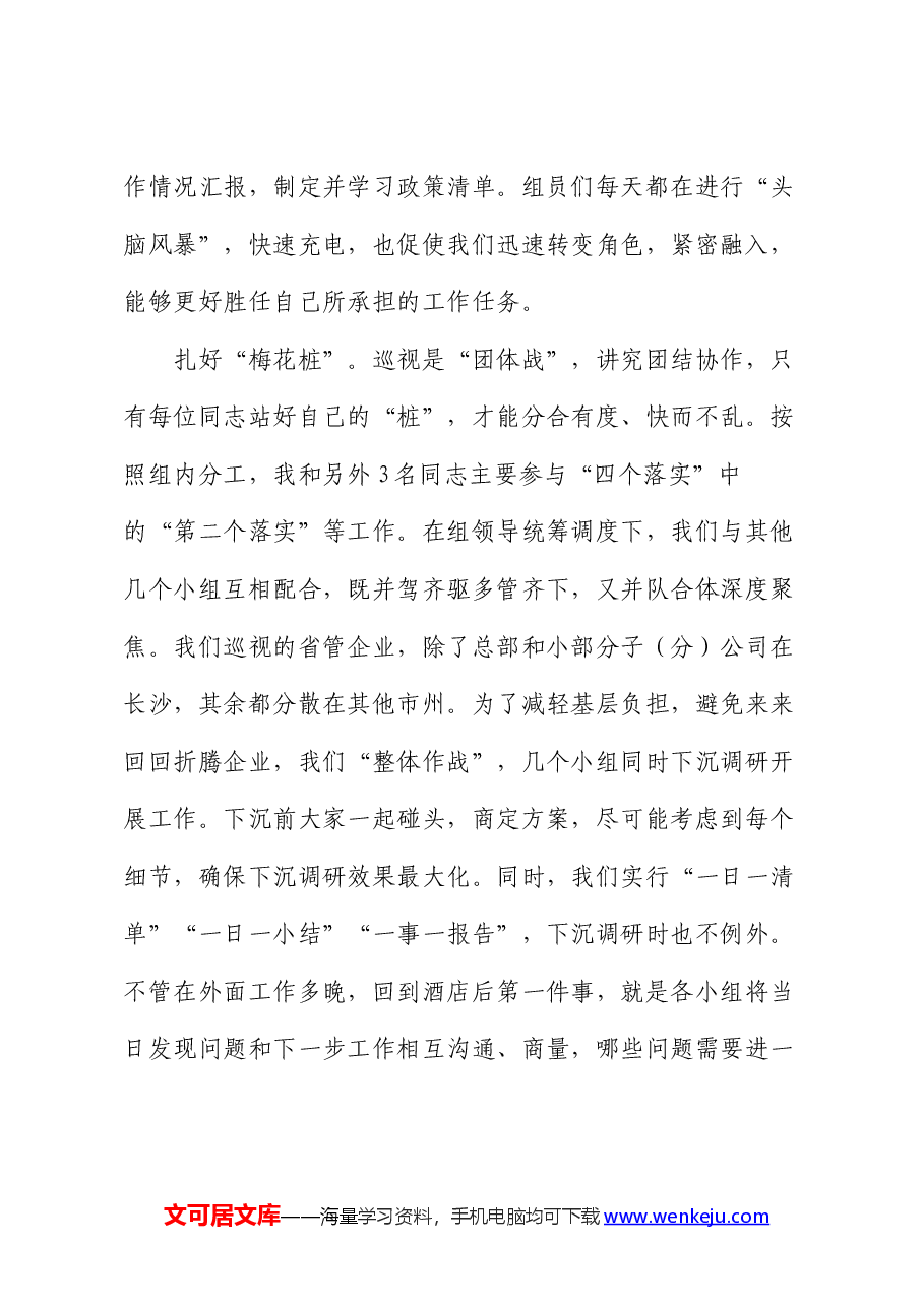 参加省委巡视工作心得体会.docx,第2页预览