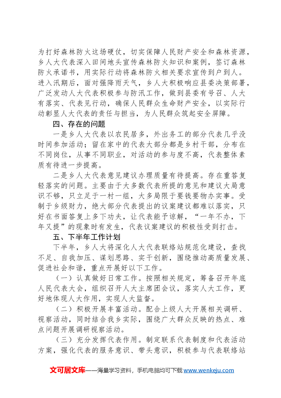 X乡2024年人大半年工作总结.docx,第3页预览