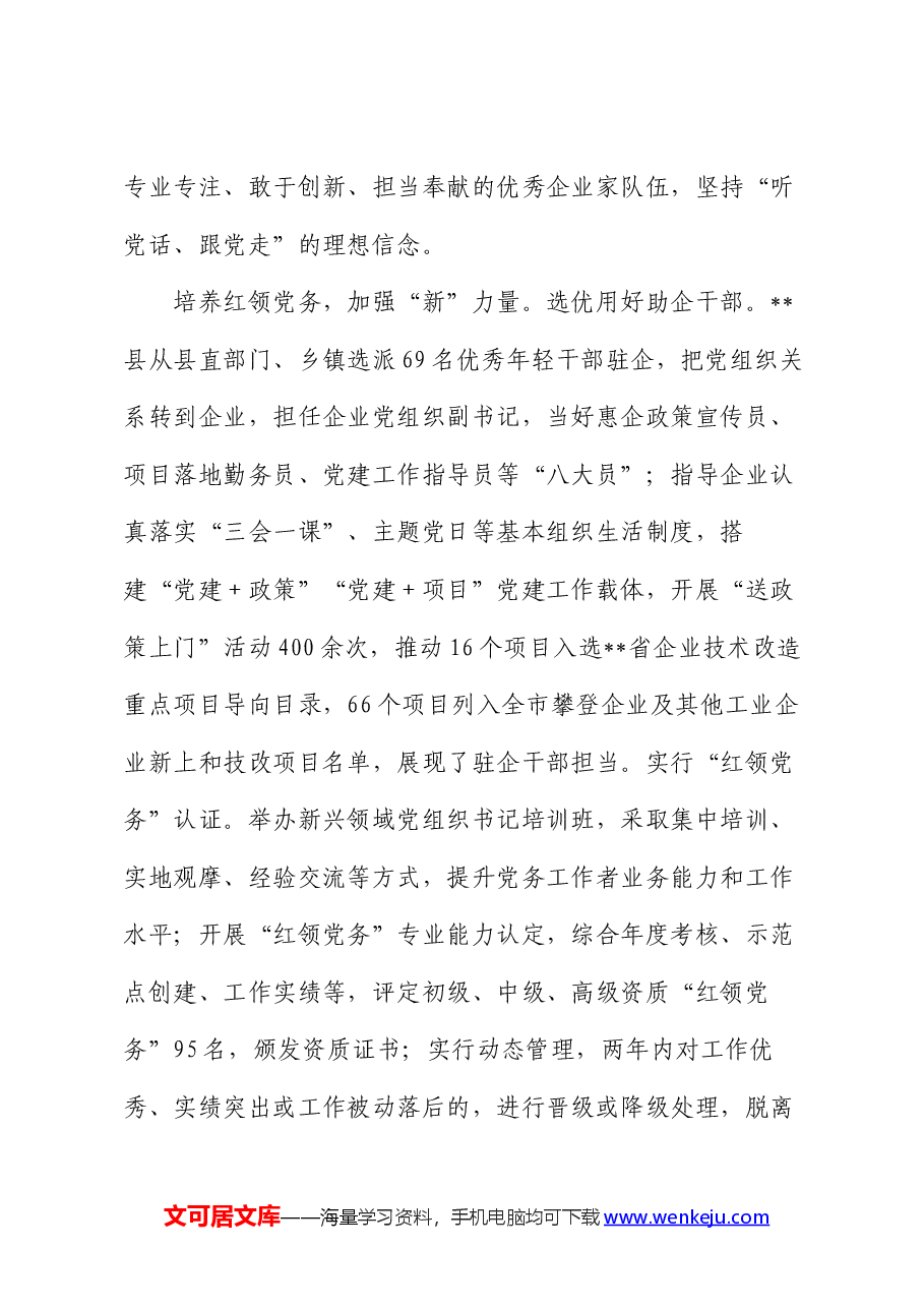 在2024年上半年全市新兴领域党建工作专题推进会上的交流发言.docx,第3页预览