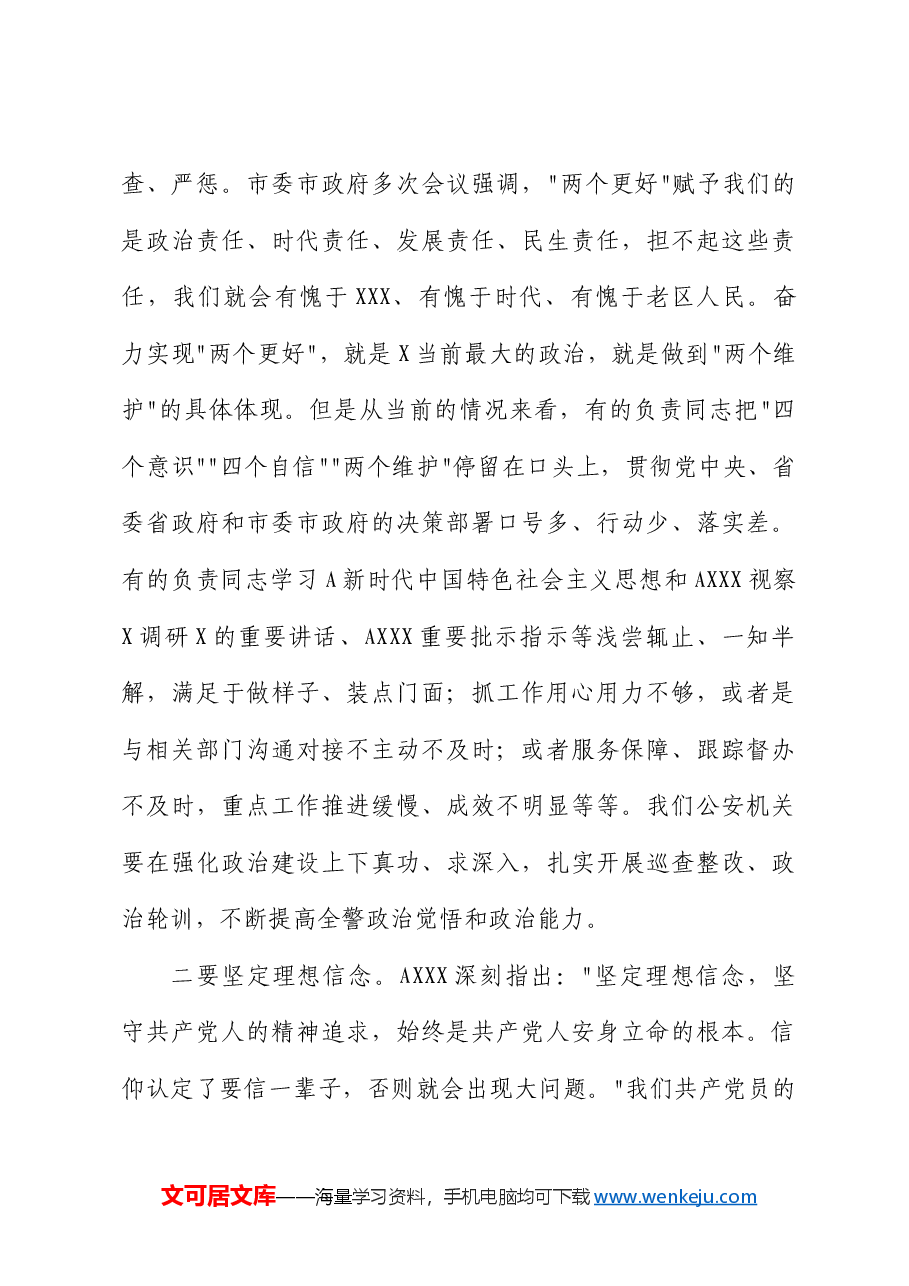 公安专题党课:全面从严治警 正风肃纪强警.docx,第3页预览