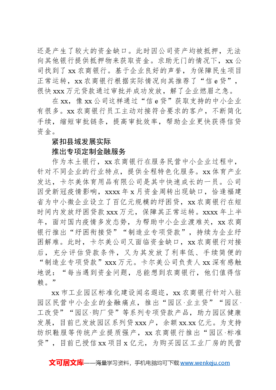 农商银行关于为县域经济发展注入金融新动能的思考与探索.docx,第2页预览