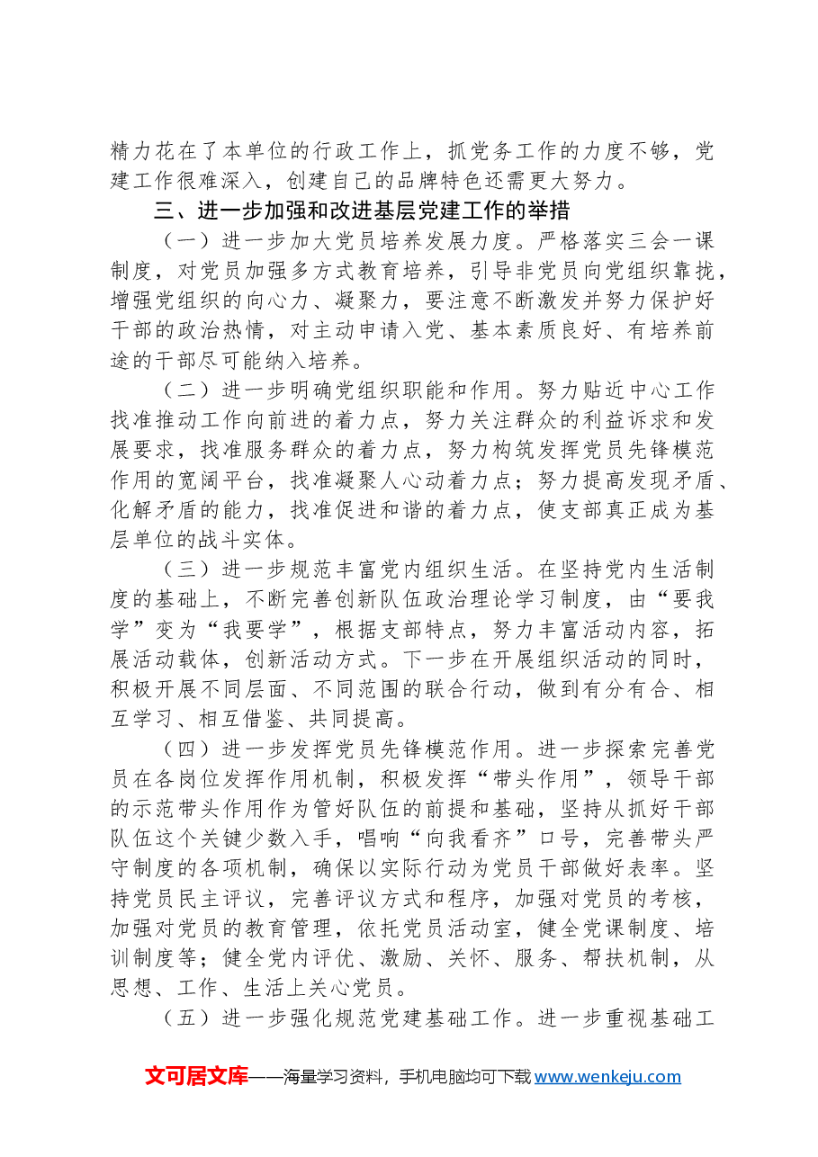 党支部基层党建工作开展情况报告.docx,第3页预览