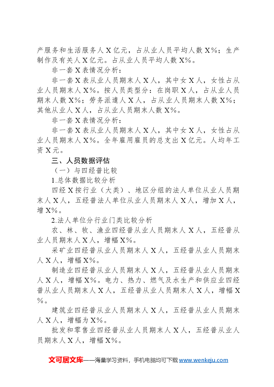 X区第五次全国经济普查劳动工资数据评估报告.docx,第3页预览