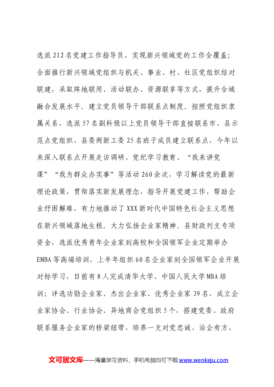 在2024年上半年全市新兴领域党建工作专题推进会上的交流发言.docx,第2页预览