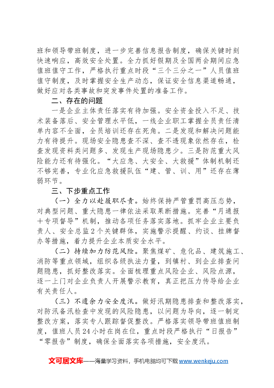 县应急局2024年以来工作总结和下步工作打算.docx,第3页预览