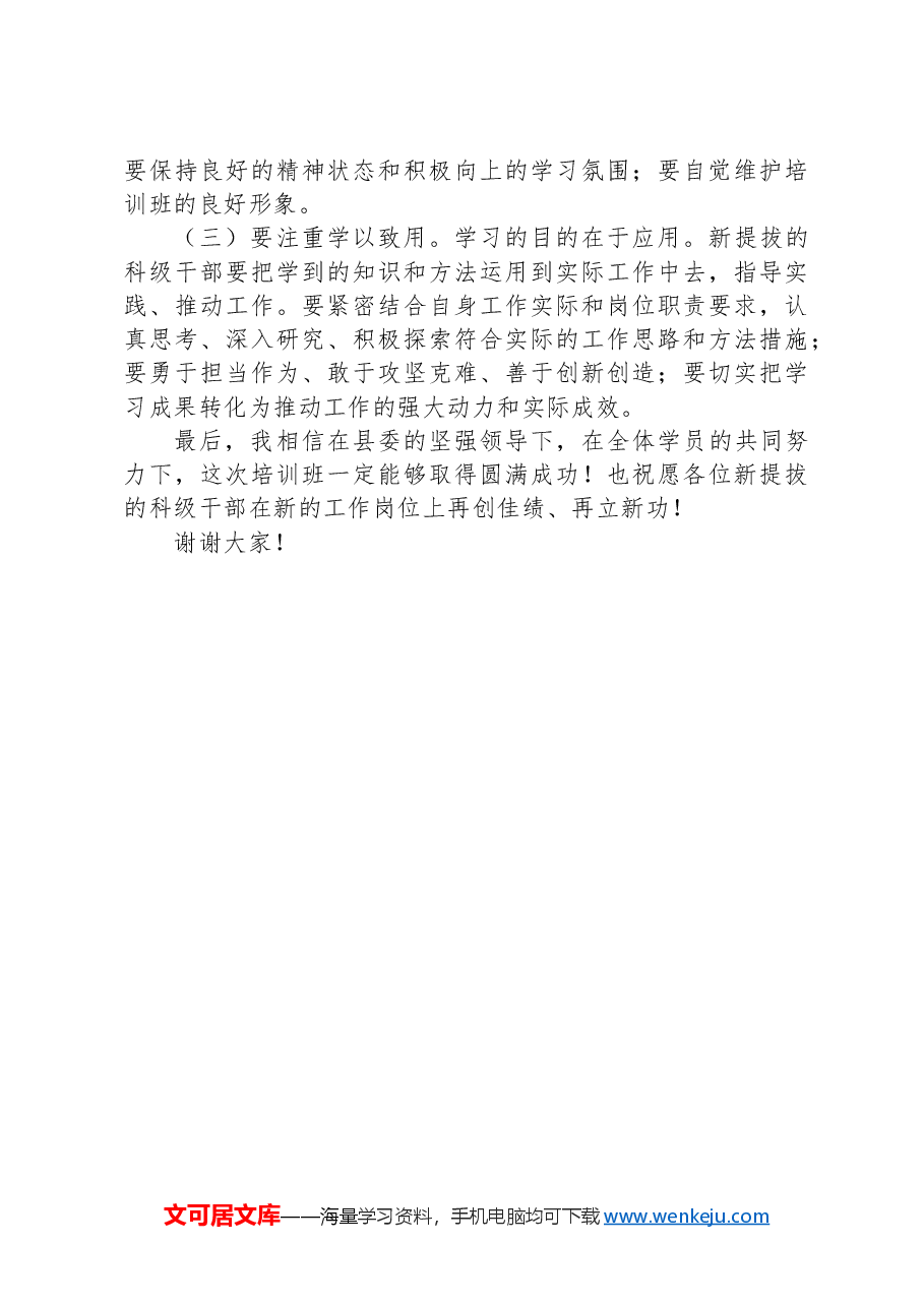 在新提拔科级干部培训开班式上的讲话.docx,第3页预览
