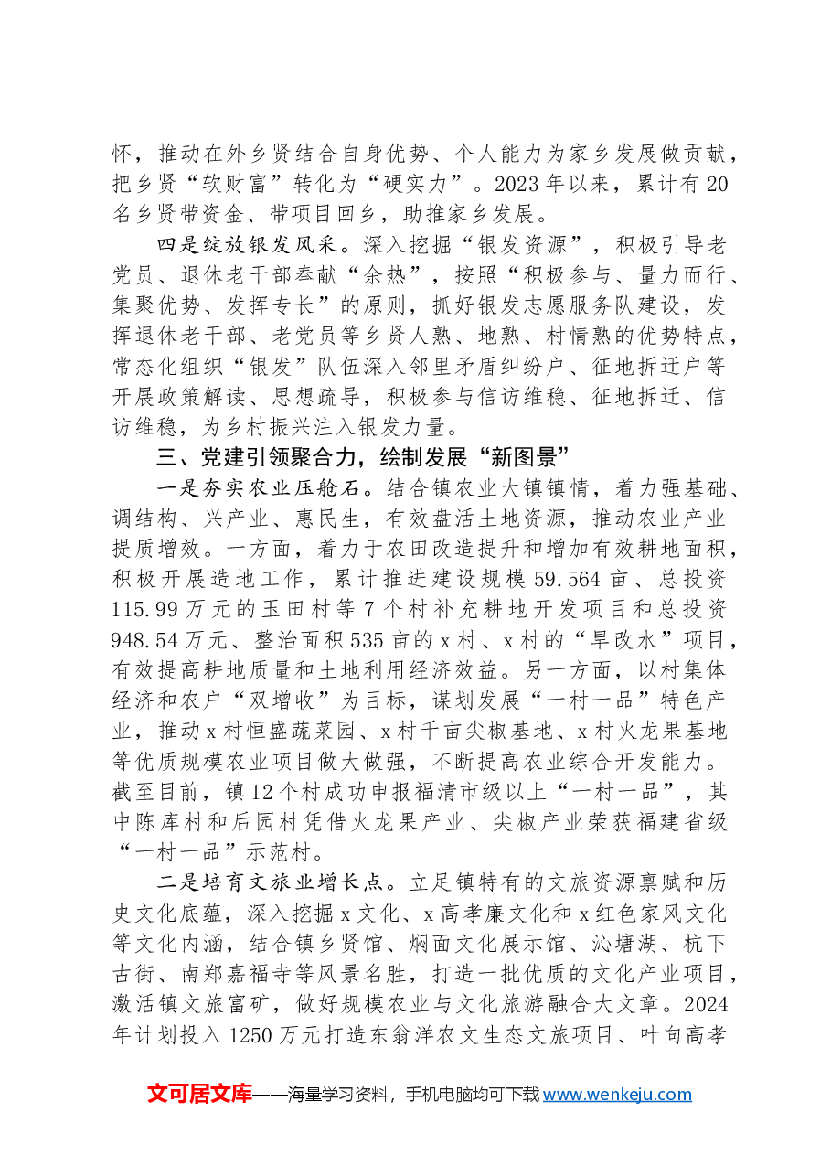 在党建引领乡村振兴座谈会上的交流发言.docx,第3页预览