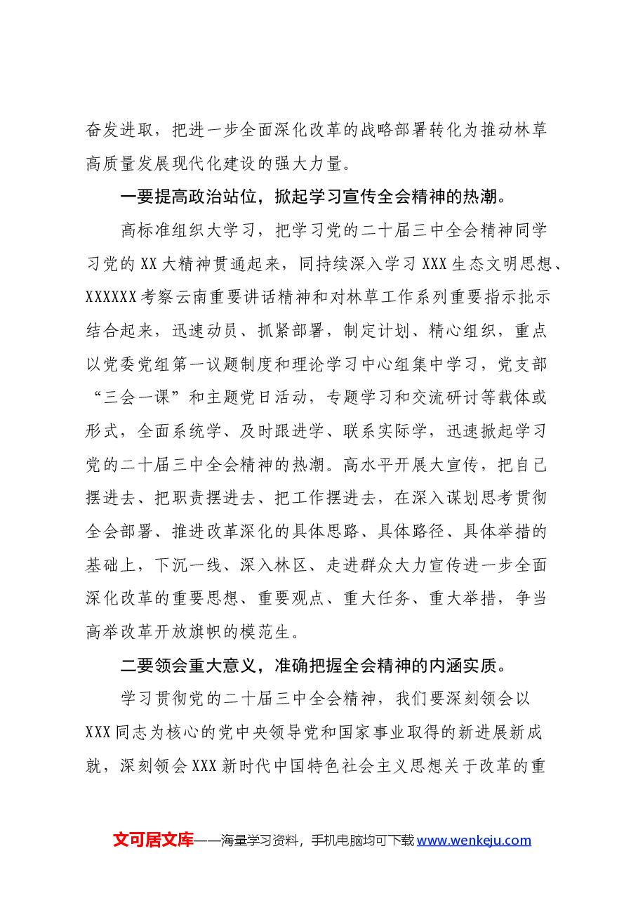 党委(党组)理论学习中心组专题学习党的二十届三中全会精神发言提纲.docx,第2页预览