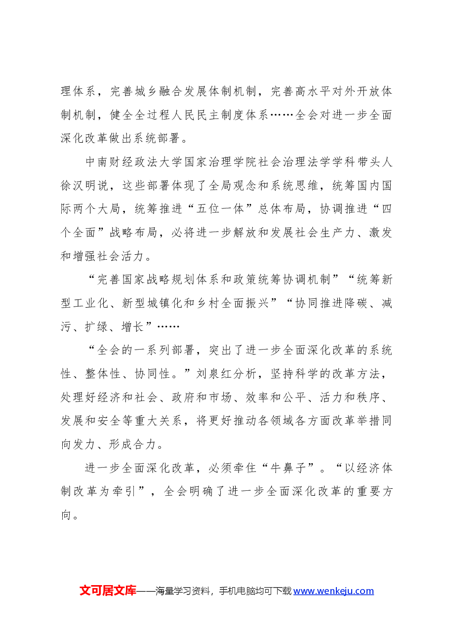 党课PPT+课件:从党的二十届三中全会部署看进一步全面深化改革走向.docx,第4页预览