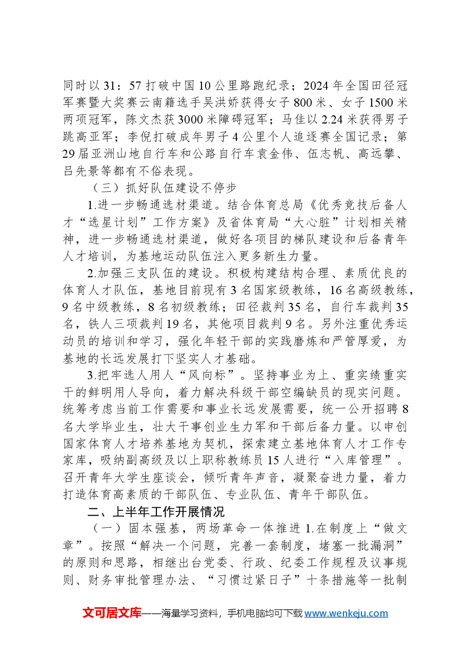 省体育局三年行动计划落实情况和上半年工作情况.docx,第3页预览