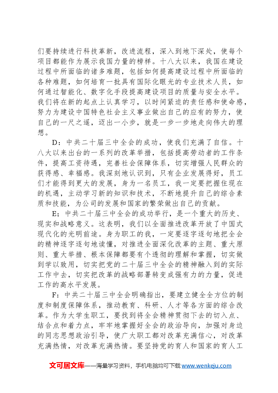 XX企业二十届三中全会精神大谈论.docx，第2页预览