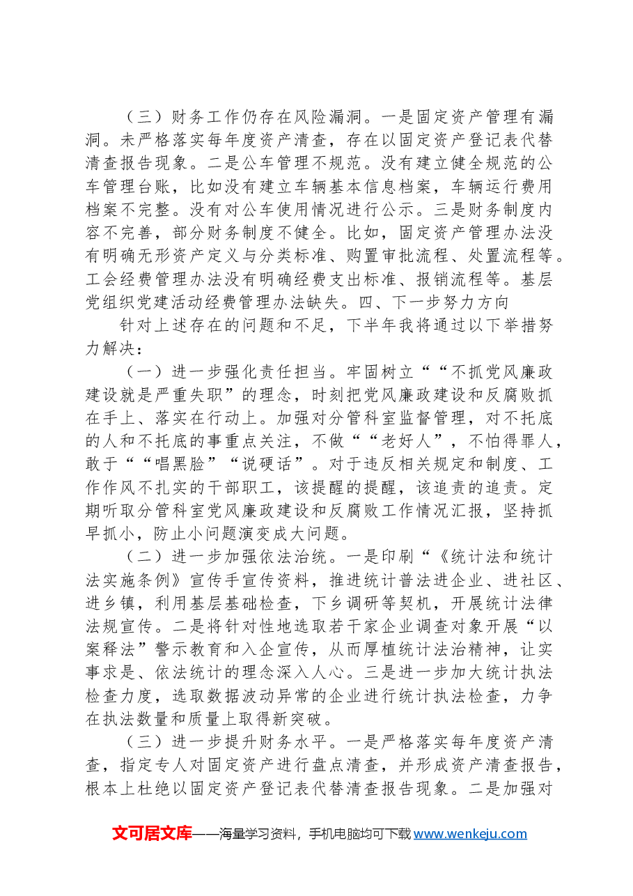 2024年上半年一岗双责情况汇报(国家统计局调查队).docx,第4页预览