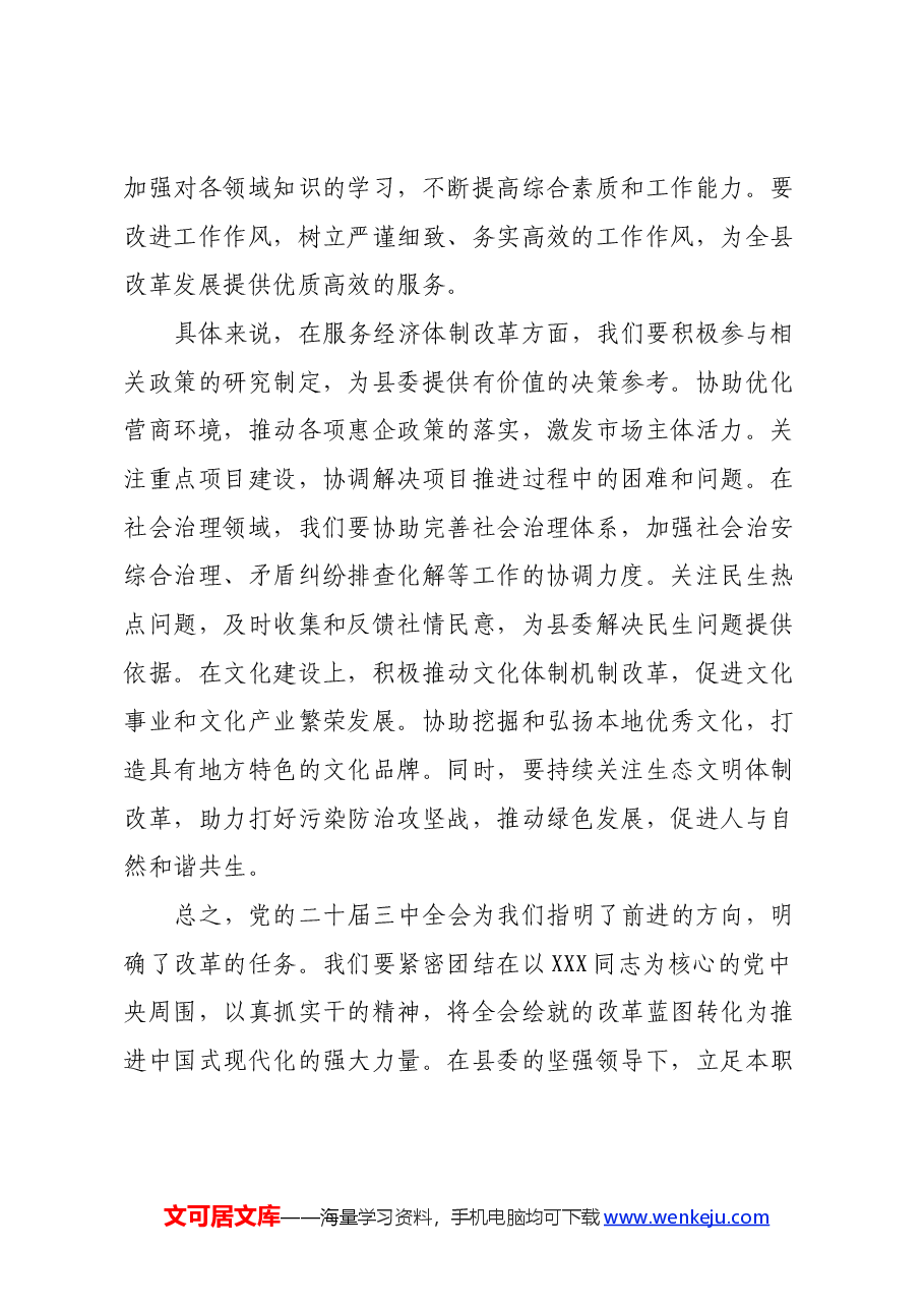县委办中心组学习发言:关于二十届三中全会的交流发言.docx,第4页预览