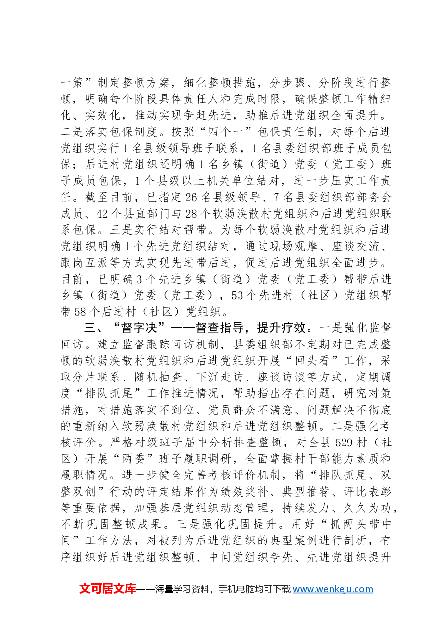 在“排队抓尾、双整双创”行动专题会议上的交流发言.docx,第2页预览
