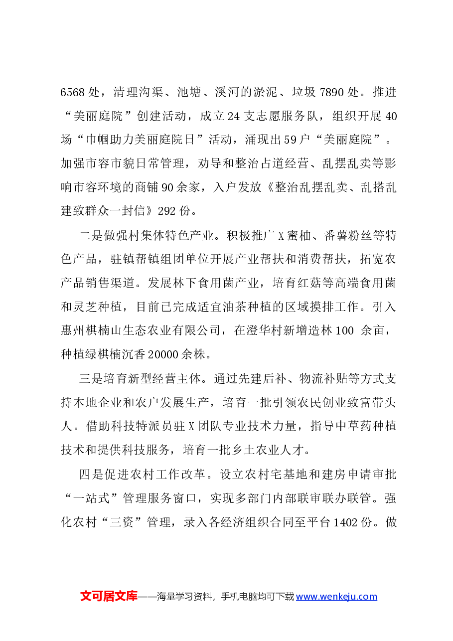 (6篇)镇2024年上半年工作总结及2024年下半年工作安排.docx,第4页预览