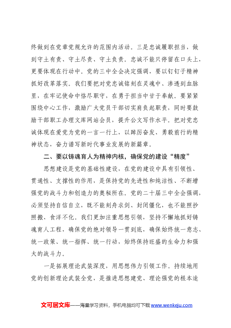 党课:认真学习党的二十届三中全会精神,严格落实新时代党的建设总要求.docx,第3页预览