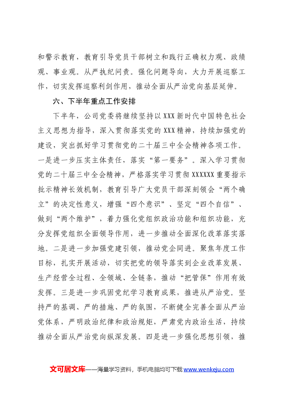 集团2024年上半年党建工作总结.docx,第4页预览