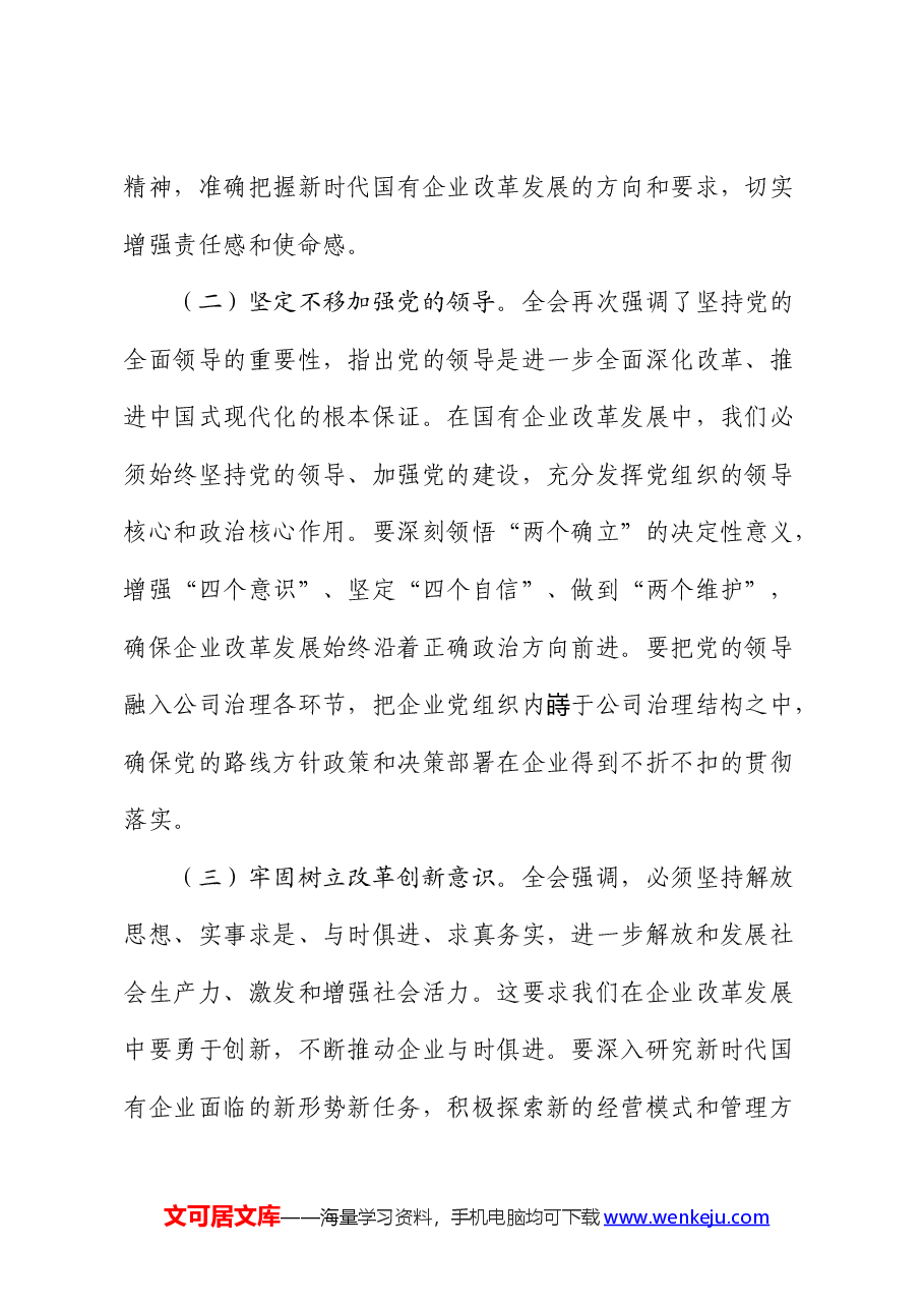 国企公司二十届三中全会精神研讨发言.docx,第2页预览