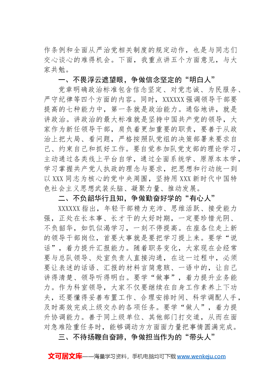 在新晋升职务人员进行宪法宣誓暨集体任职谈话、廉政谈话会上的讲话.docx,第2页预览