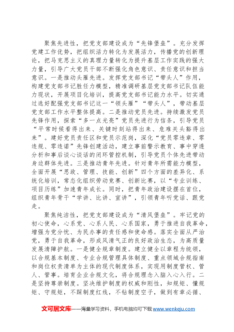 在2024年国企党支部建设经验交流会上的典型发言.docx，第2页预览