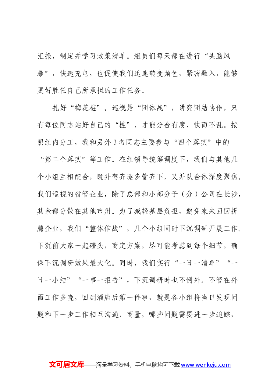 参加省委巡视工作心得体会(巡察).docx,第2页预览