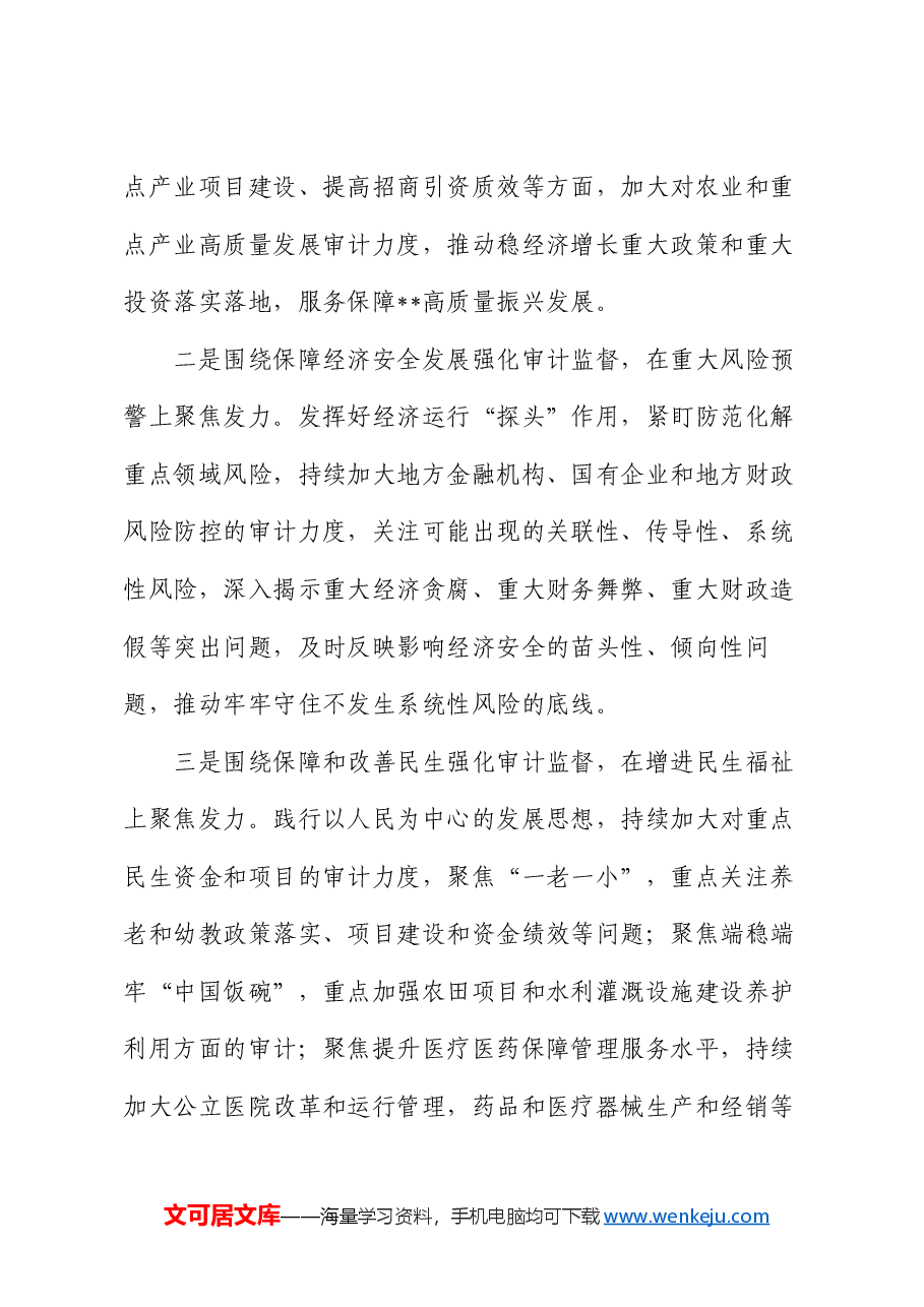 局长在2024年全市审计监督工作专题会上的讲话.docx,第4页预览