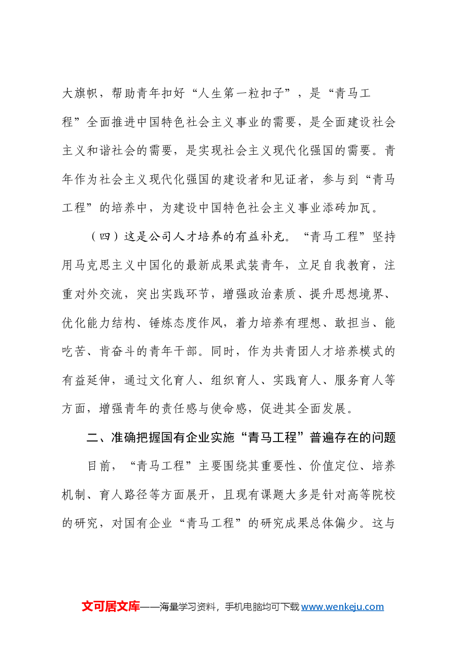 专题党课:实施“青马工程”,强化青年干部思想政治工作,推动青年干部加快成长.docx,第3页预览