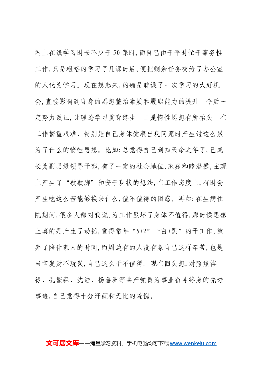 市常委、常务副市长专题民主生活会发言提纲.docx,第2页预览