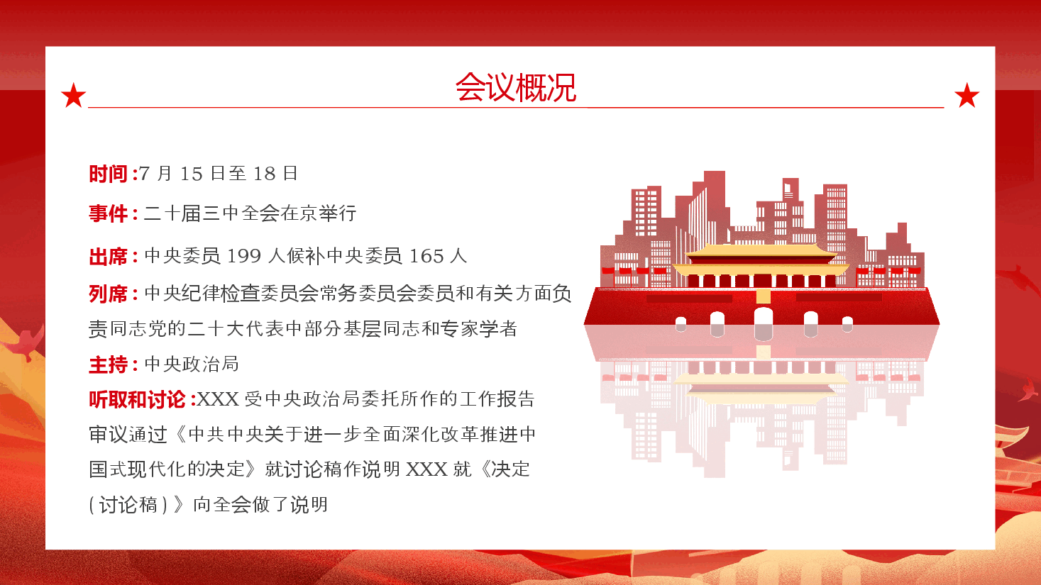 二十届三中全会三大重要部署与公报简明学习党建党课PPT.pptx，第4页预览