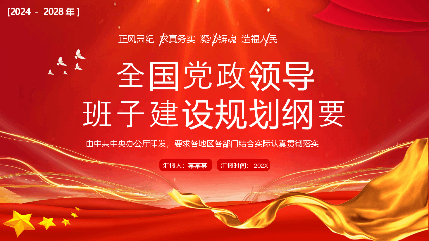 专题教育PPT:全国党政领导班子建设规划纲要(2024-2028).pptx,第1页预览